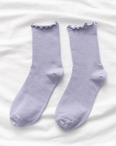 Socken mit Rüschenfalten