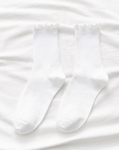 Socken mit Rüschenfalten