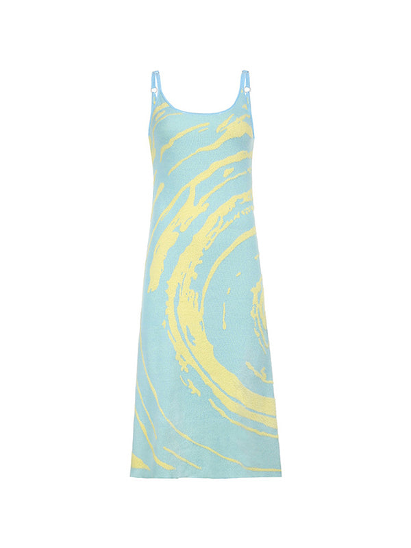 Swirl Cutout Woolen Midi Dress