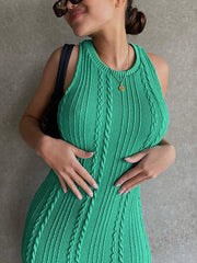 Cable Knit Bodycon Midi Dress