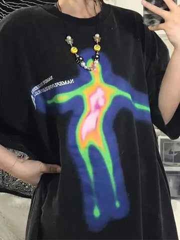 Short Sleeve Alien Print Tee
