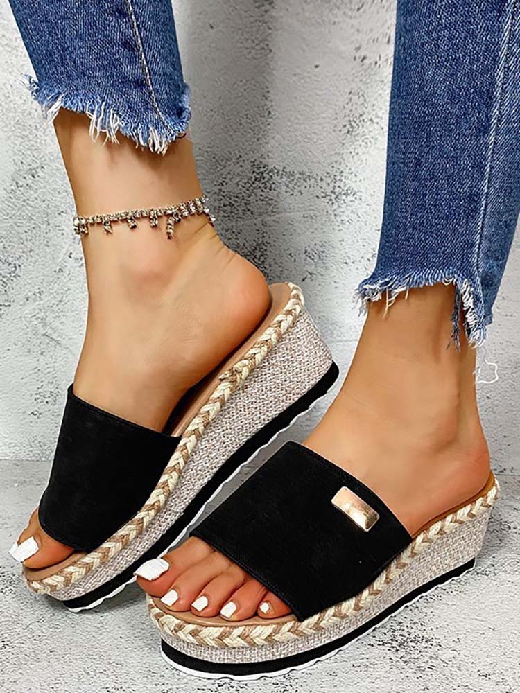 Thick Soled Wedge Sandals