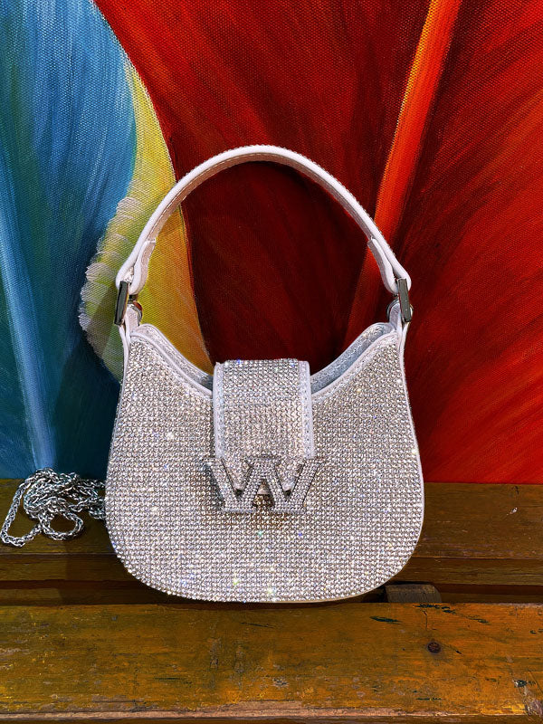 Rhinestone Saddle Shoulder Bag