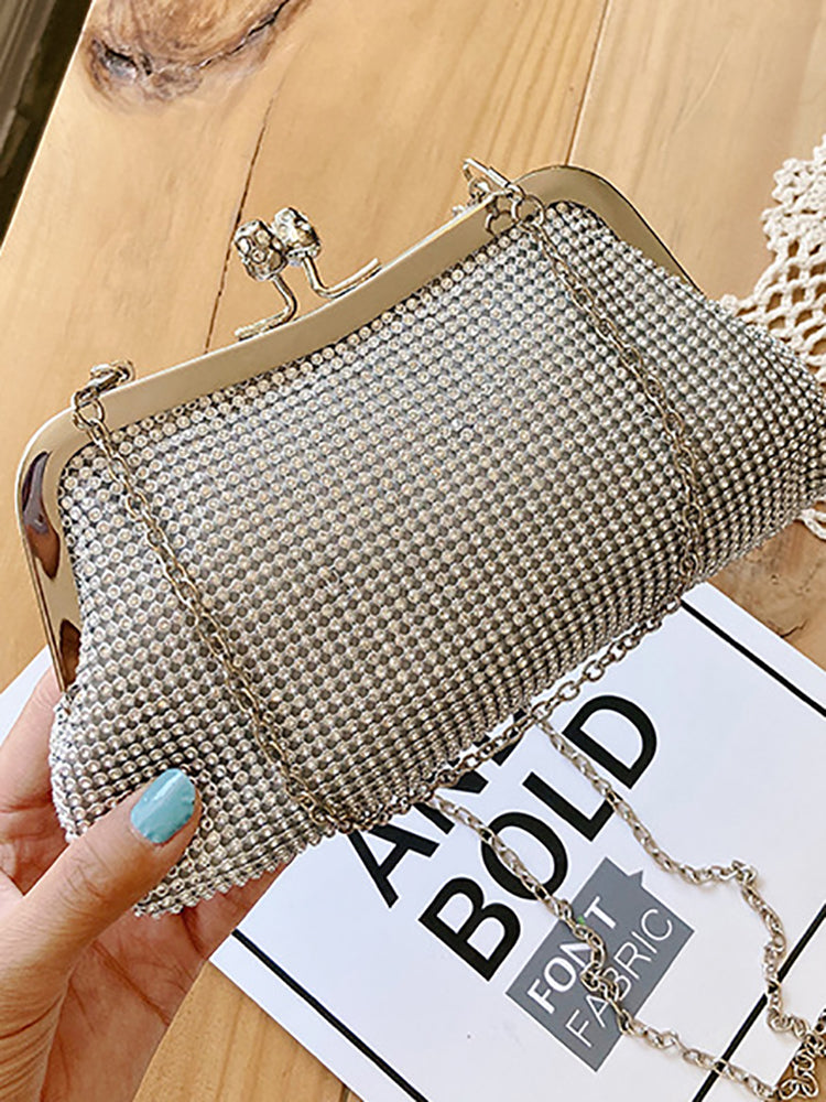 Bolso bandolera con brillantes diamantes de imitación