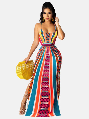 Spaghetti Strap Bodycon Maxi Dress