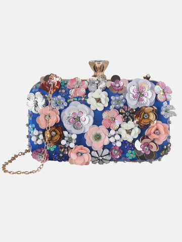 Rhinestones Pearl Floral Bag