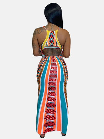 Spaghetti Strap Bodycon Maxi Dress