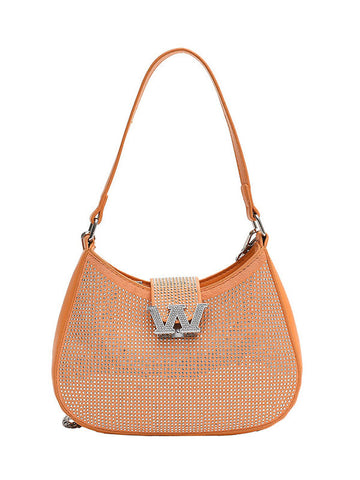 Rhinestone Saddle Shoulder Bag