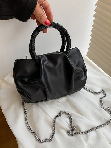 PU Cloud Ruched Bag