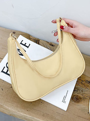 Solid Color Zip Up Bag