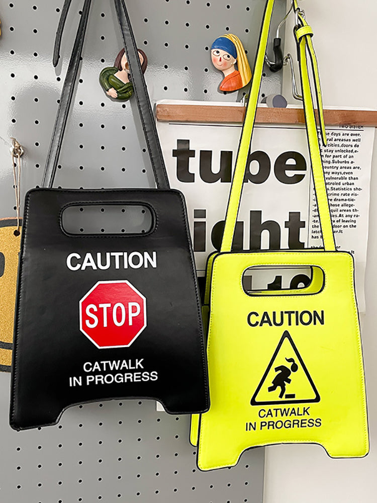 Warnschild-Design-Tasche