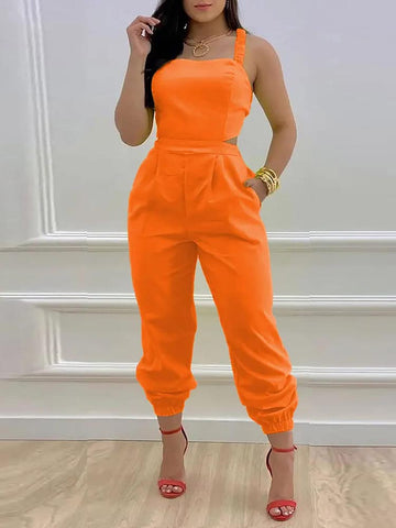 Jumpsuit mit überkreuztem Rücken