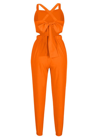 Jumpsuit mit überkreuztem Rücken