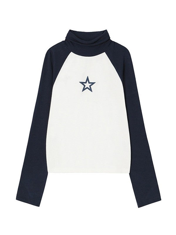 Raglan Sleeve Rib Crop Top