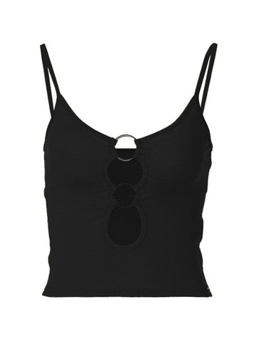 Neckholder-Crop-Top mit Schnallenriemen