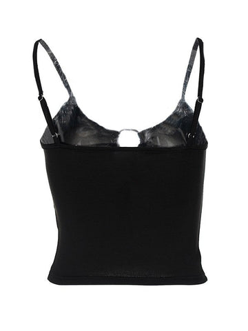 Neckholder-Crop-Top mit Schnallenriemen