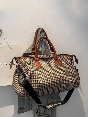 Houndstooth Pattern Duffel Bag