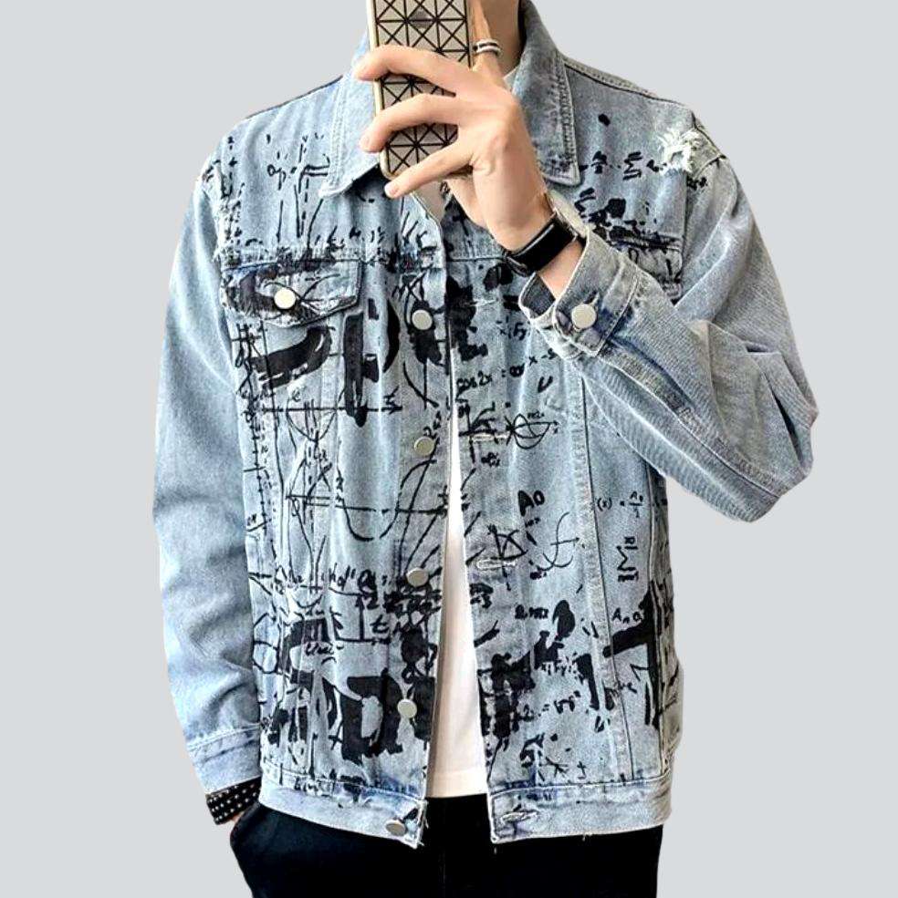 Slim men denim jacket