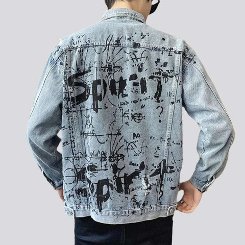 Slim men denim jacket