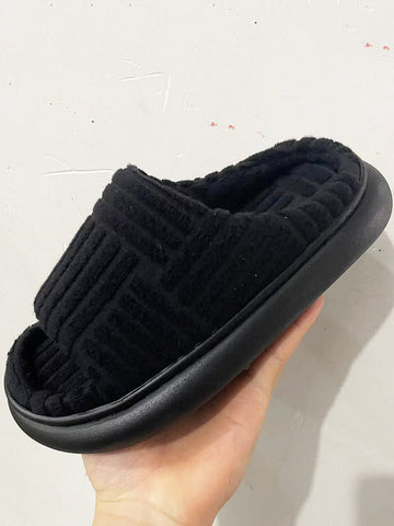 Towel Round Toe Platform Slides