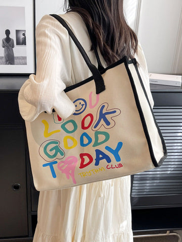 YOU LOOK GOOD TODAY Square Canvas Bag