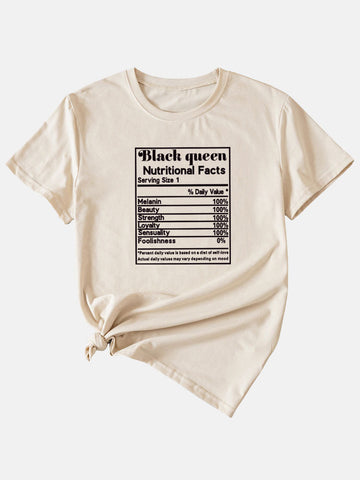 Black Queen Nährwertangaben T-Shirt