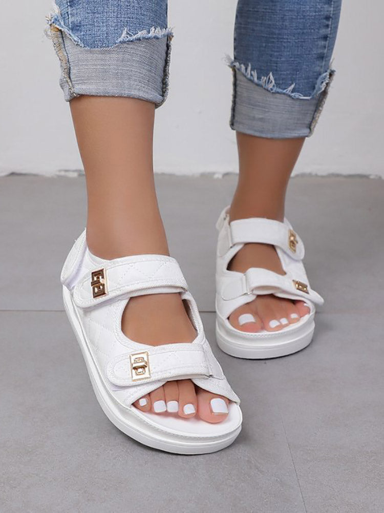 PU Double Velcro Sandals