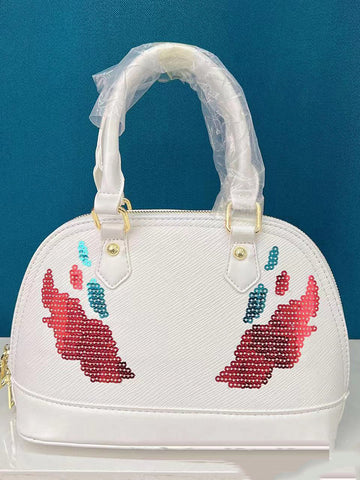 Bolso con decoración de lentejuelas