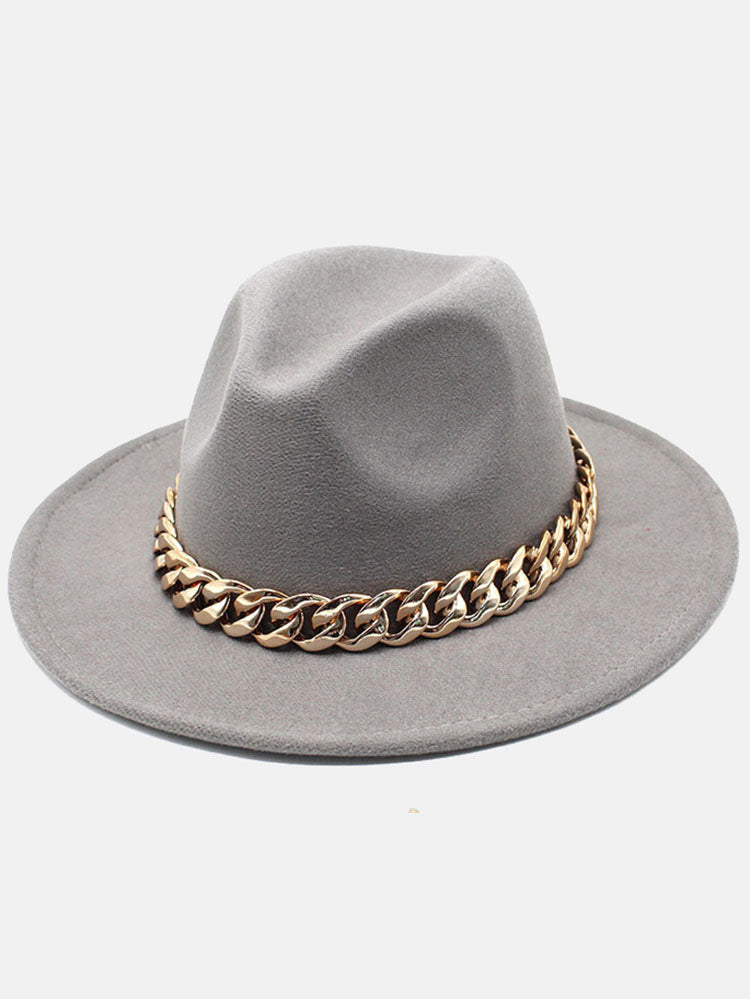 Conjunto de bolso de cadena y sombrero a juego