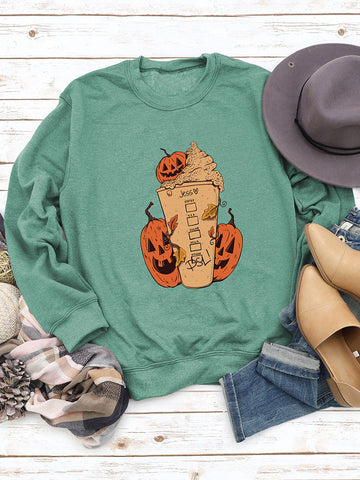 Halloween Pumpkin Cup Sweatshirt