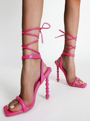 Lace-up Buckle Stiletto Heels