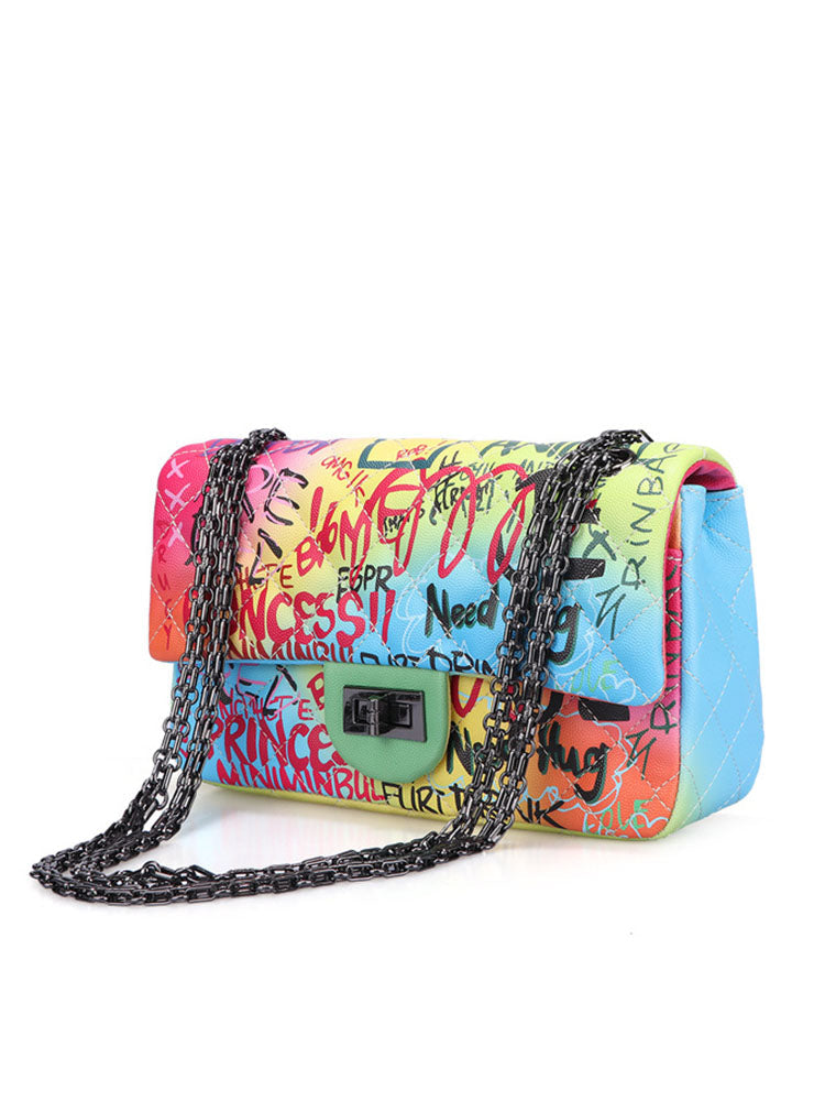 Bolso bandolera con grafiti