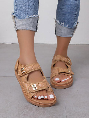 Sandalias de PU con doble velcro