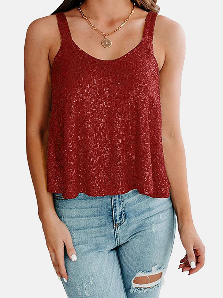 Sequin Sleeveless Top