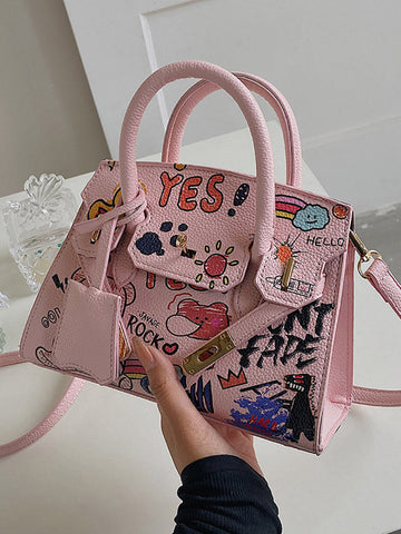 Bolso bandolera con grafiti