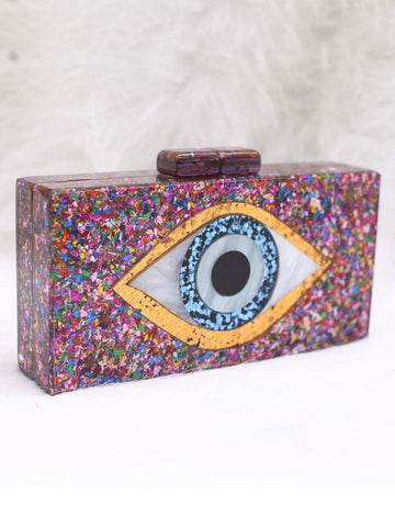 Colorblock Eye Box Bag