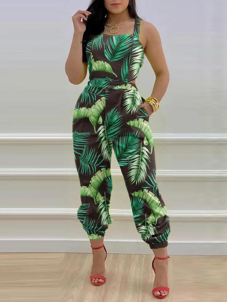 Jumpsuit mit überkreuztem Rücken