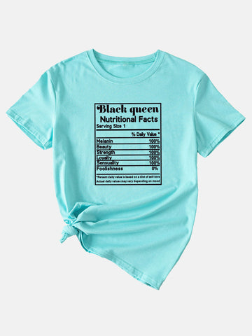 Black Queen Nährwertangaben T-Shirt