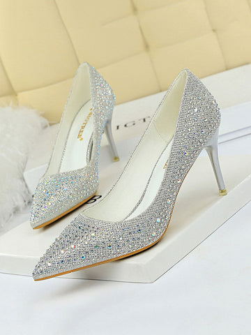 Rhinestone Party Stiletto Heels