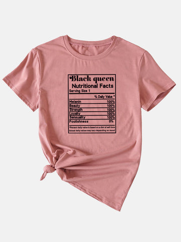 Black Queen Nährwertangaben T-Shirt