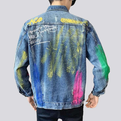 Slim men denim jacket