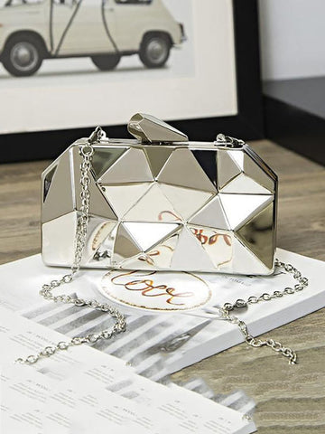 Bolsa de caja de metal desigual