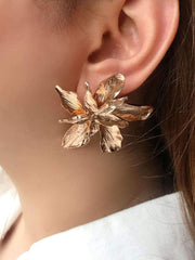 Gold Flower Drop Dangle Earring
