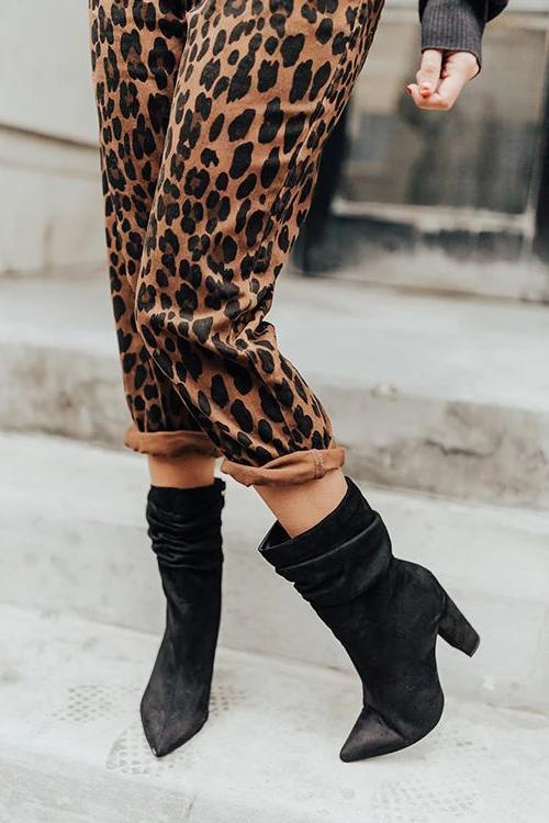 Pointed Toe High Heel Boots