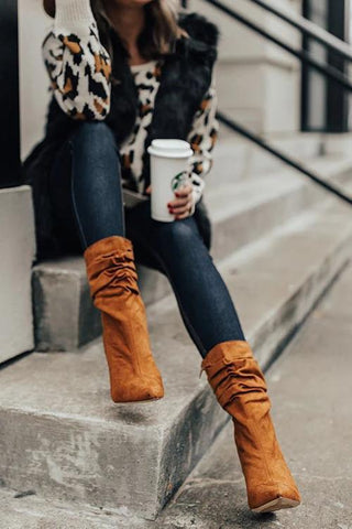 Pointed Toe High Heel Boots