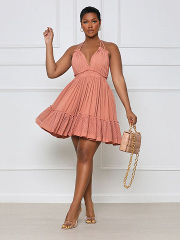 Halter Ruffle Dress