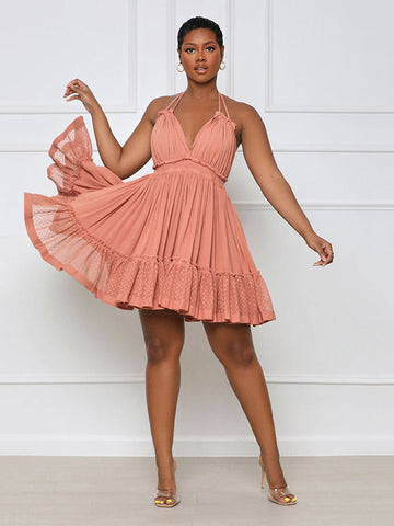 Halter Ruffle Dress