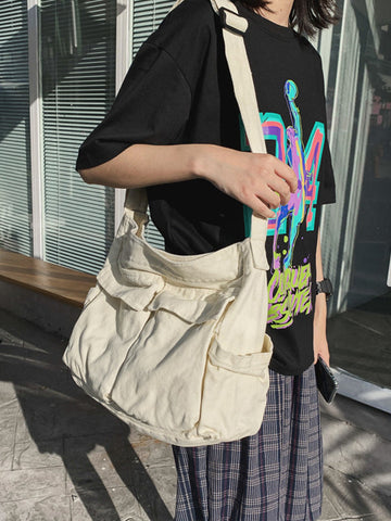 Large Canvas Satchel Bag