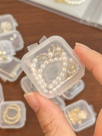 10 cajas pequeñas de joyería transparentes