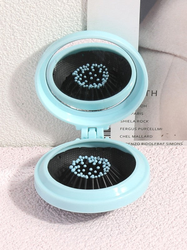 2 In 1 Foldable Mirror Cushion Comb